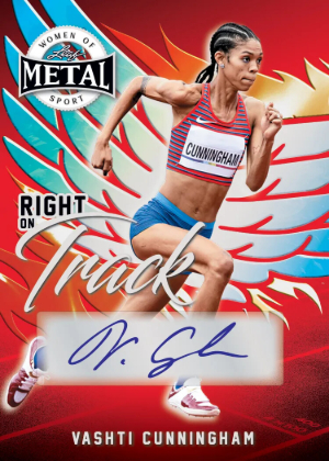 2026 Leaf Metal Women of Sport Right on Track Auto Vashti Cunningham MOCK UP