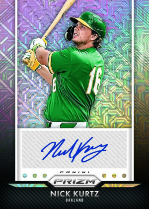 2026 Panini Prizm Baseball Throwback Signatures Mojo Prizms Nick Kurtz MOCK UP
