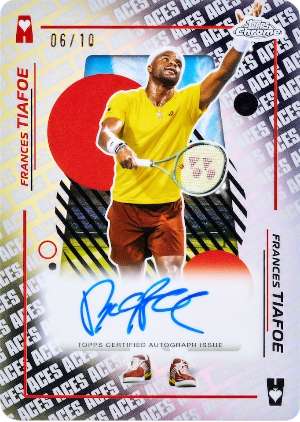 2026 Topps Chrome Tennis Aces Auto Frances Tiafoe MOCK UP