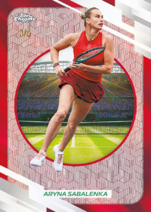 2026 Topps Chrome Tennis Base Red Refractor Aryna Sabalenka MOCK UP