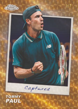 2026 Topps Chrome Tennis Captured SuperFractor Tommy Paul MOCK UP