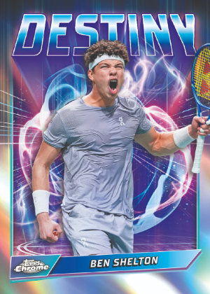 2026 Topps Chrome Tennis Destiny Ben Shelton MOCK UP