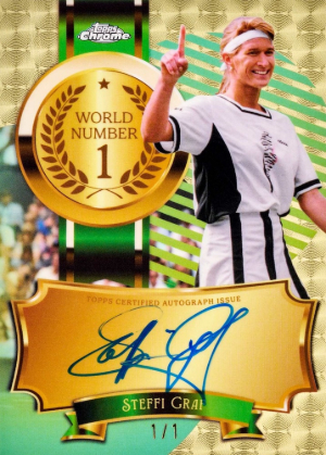 2026 Topps Chrome Tennis World Number 1 Autographs SuperFractor Steffi Graf MOCK UP