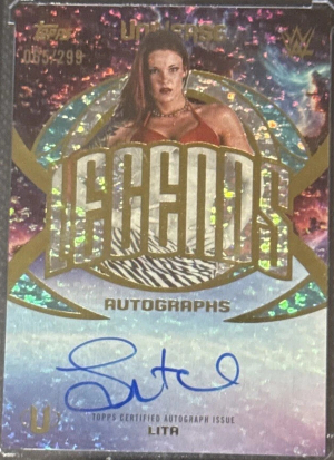 2026 Topps Universe WWE Legends Auto Speckle Lita 2026 Topps Universe WWE Legends Auto Speckle Lita
