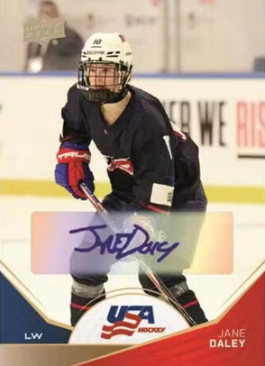 2026 Upper Deck Team USA Juniors Hockey Base Signatures Jane Daley MOCK UP 2026 Upper Deck Team USA Juniors Hockey Base Signatures Jane Daley MOCK UP