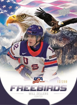 2026 Upper Deck Team USA Juniors Hockey Freebirds Will Zellers MOCK UP 2026 Upper Deck Team USA Juniors Hockey Freebirds Will Zellers MOCK UP