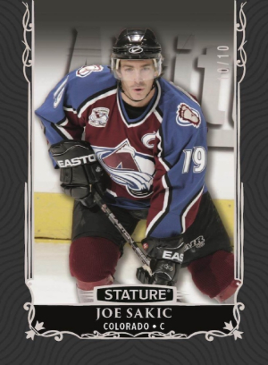 2025-26 Upper Deck Stature Hockey Base Legends Black Joe Sakic MOCK UP 2025-26 Upper Deck Stature Hockey Base Legends Black Joe Sakic MOCK UP
