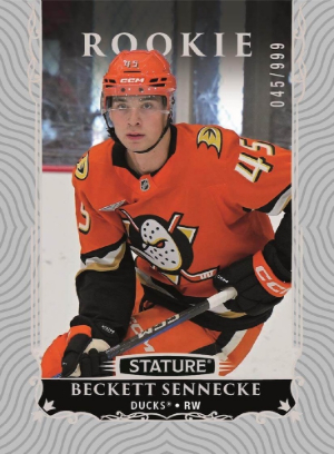 2025-26 Upper Deck Stature Hockey Base Rookies Beckett Senneke MOCK UP 2025-26 Upper Deck Stature Hockey Base Rookies Beckett Senneke MOCK UP