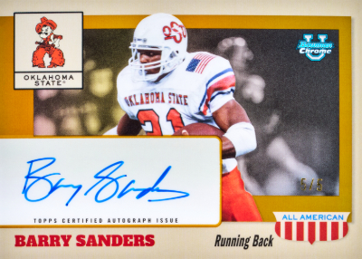 2026 Bowman Football 1955 All-America Auto NIL Barry Sanders MOCK UP 2026 Bowman Football 1955 All-America Auto NIL Barry Sanders MOCK UP