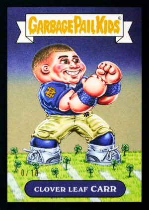 2026 Bowman Football Bowman GPK NIL Black Clover Leaf Carr MOCK UP 2026 Bowman Football Bowman GPK NIL Black Clover Leaf Carr MOCK UP