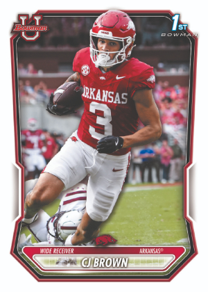 2026 Bowman Football Paper Prospects NIL CJ Brown MOCK UP 2026 Bowman Football Paper Prospects NIL CJ Brown MOCK UP
