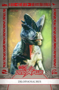 2026 Cryptozoic CZX Jurassic Park Oversized DINO PWR SDCC 4x6 Dilophosaurus MOCK UP