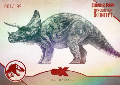 2026 Cryptozoic CZX Jurassic Park Production Concept Triceratops MOCK UP