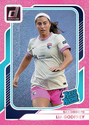2026 Donruss NWSL Soccer Base Rated Rookie Pink Lia Godfrey MOCK UP