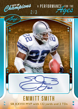 2026 Leaf City of Champions MultiSport A Performance For the Ages Auto Emmitt Smith MOCK UP