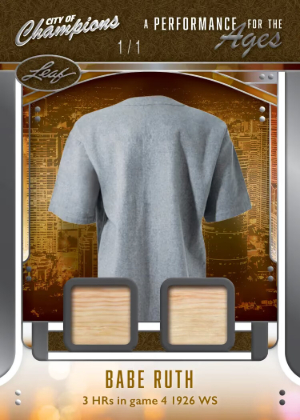 2026 Leaf City of Champions MultiSport A Performance For the Ages Memo Babe Ruth MOCK UP