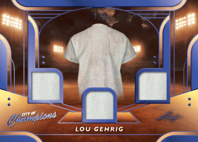 2026 Leaf City of Champions MultiSport Championship Material Lou Gehrig MOCK UP