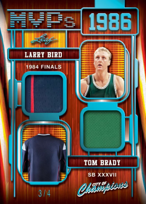 2026 Leaf City of Champions MultiSport MVPs Larry Bird, Tom Brady MOCK UP