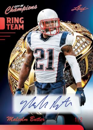 2026 Leaf City of Champions MultiSport Ring Team Auto Malcolm Butler MOCK UP