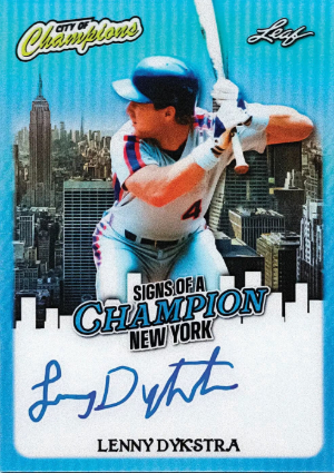 2026 Leaf City of Champions MultiSport Signs Of A Champion Lenny Dykstra MOCK UP