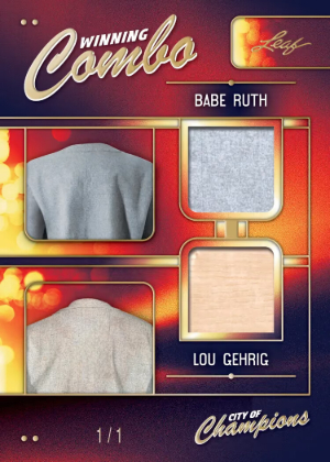2026 Leaf City of Champions MultiSport Winning Combos Babe Ruth, Lou Gehrig MOCK UP
