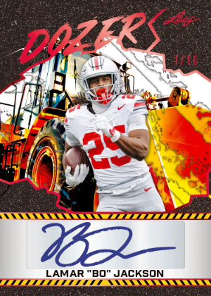2026 Leaf Football Dozers Auto Lamar Bo Jackson MOCK UP