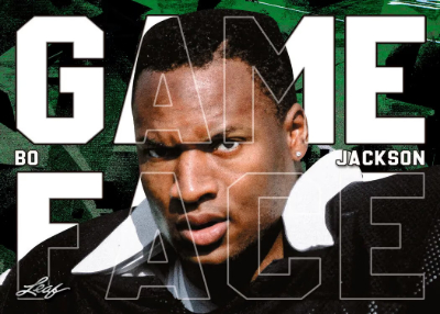 2026 Leaf Football Game Face Bo Jackson MOCK UP