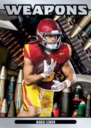 2026 Leaf Football Weapons Makai Lemon MOCK UP