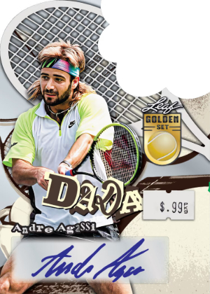 2026 Leaf Metal Golden Set Tennis Dada Die-Cut Andre Agassi MOCK UP 2026 Leaf Metal Golden Set Tennis Dada Die-Cut Andre Agassi MOCK UP