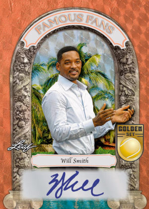 2026 Leaf Metal Golden Set Tennis Famous Fans Auto Will Smith MOCK UP 2026 Leaf Metal Golden Set Tennis Famous Fans Auto Will Smith MOCK UP