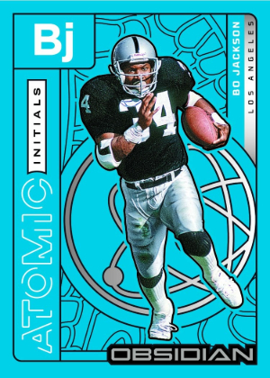 2026 Panini Obsidian Football Atomic Initials Bo Jackson MOCK UP