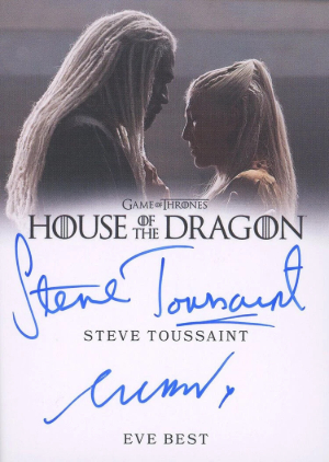 2026 Rittenhouse House of the Dragon Series 2 Dual Auto Steve Toussaint, Eve Best 2026 Rittenhouse House of the Dragon Series 2 Dual Auto Steve Toussaint, Eve Best