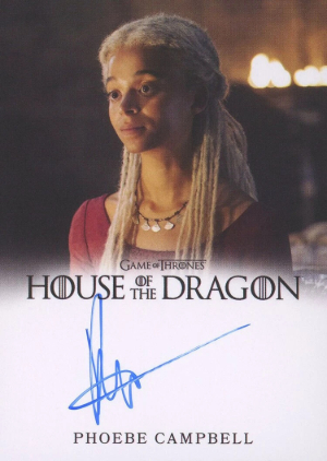 2026 Rittenhouse House of the Dragon Series 2 Full Bleed Auto Phoebe Campbell as Lady Rhaena Targaryen 2026 Rittenhouse House of the Dragon Series 2 Full Bleed Auto Phoebe Campbell as Lady Rhaena Targaryen