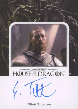 2026 Rittenhouse House of the Dragon Series 2 Throne Dragons Auto Elliott Tittensor as Ser Erryk Cargyll 2026 Rittenhouse House of the Dragon Series 2 Throne Dragons Auto Elliott Tittensor as Ser Erryk Cargyll