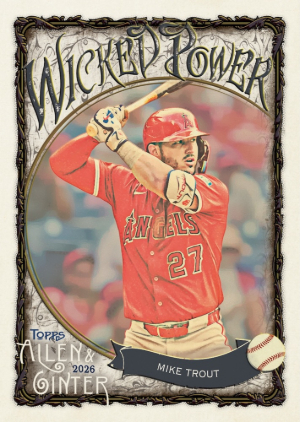 2026 Topps Allen Ginter Baseball Wicker Power Mike Trout MOCK UP 2026 Topps Allen Ginter Baseball Wicker Power Mike Trout MOCK UP
