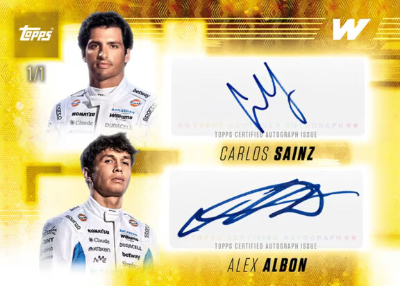 2026 Topps Atlassian Williams Racing Formula 1 Dual Auto FoilFractor Carlos Sainz, Alex Albon MOCK UP 2026 Topps Atlassian Williams Racing Formula 1 Dual Auto FoilFractor Carlos Sainz, Alex Albon MOCK UP