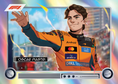 2026 Topps Chrome Formula 1 Racing Chrome Anime Oscar Piastri MOCK UP