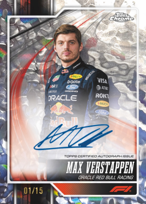 2026 Topps Chrome Formula 1 Racing Chrome Autographs Molten Mercury Refractor Max Verstappen MOCK UP