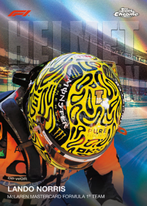 2026 Topps Chrome Formula 1 Racing Helmet Collection Lando Norris MOCK UP