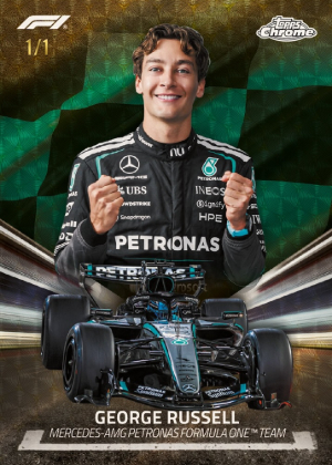 2026 Topps Chrome Formula 1 Racing The Grid SuperFractor George Russell MOCK UP