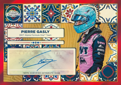 2026 Topps Chrome Formula 1 Racing Vuelta 1 Auto Red Refractor Pierre Gasly MOCK UP