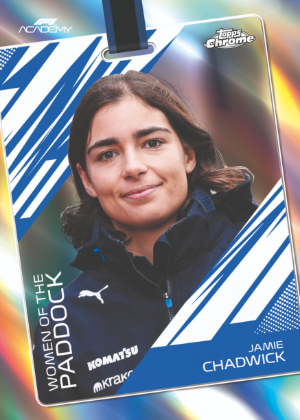 2026 Topps Chrome Formula 1 Racing Women of the Paddock Jamie Chadwick MOCK UP
