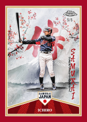 2026 Topps Chrome Samurai Japan Baseball Sensational Samurai Red Refractor Ichiro MOCK UP 2026 Topps Chrome Samurai Japan Baseball Sensational Samurai Red Refractor Ichiro MOCK UP