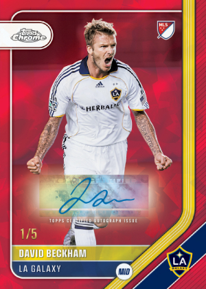 2026 Topps Chrome Sapphire MLS Chrome Auto Red Sapphire David Beckham MOCK UP 2026 Topps Chrome Sapphire MLS Chrome Auto Red Sapphire David Beckham MOCK UP