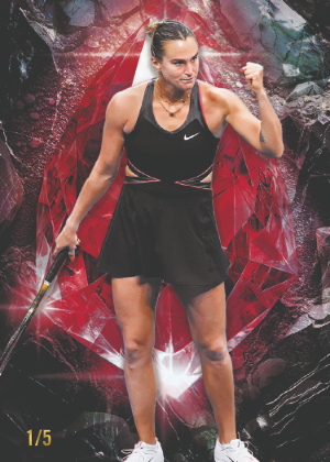 2026 Topps Chrome Sapphire Tennis Hidden Gems Ruby Aryna Sabalenka MOCK UP