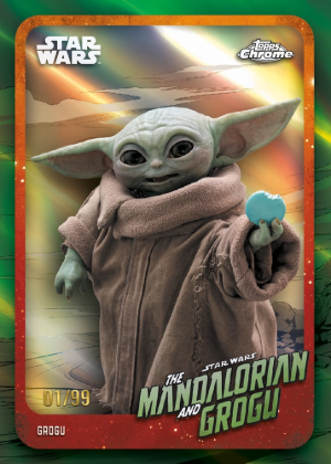 2026 Topps Chrome Star Wars Mandalorian and Grogu Characters Green Refractor Grogu MOCK UP 2026 Topps Chrome Star Wars Mandalorian and Grogu Characters Green Refractor Grogu MOCK UP