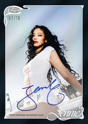 2026 Topps Chrome X Jennie Base On-Card Auto Black Refractor MOCK UP