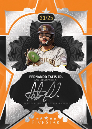 2026 Topps Five Star Baseball Silver Signatures Amber Fernando Tatis Jr MOCK UP 2026 Topps Five Star Baseball Silver Signatures Amber Fernando Tatis Jr MOCK UP