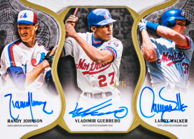 2026 Topps Five Star Baseball Triple Auto Randy Johnson, Vladimir Guerrero, Larry Walker MOCK UP 2026 Topps Five Star Baseball Triple Auto Randy Johnson, Vladimir Guerrero, Larry Walker MOCK UP