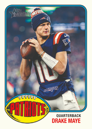 2026 Topps Heritage Football Base Image Variation Drake Maye MOCK UP 2026 Topps Heritage Football Base Image Variation Drake Maye MOCK UP